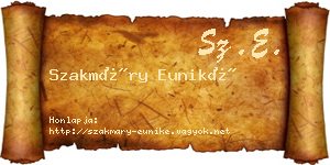 Szakmáry Euniké névjegykártya